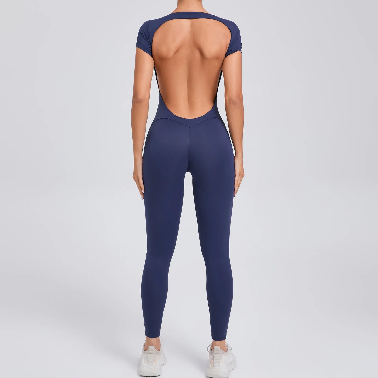 COZOKCN Women's Yoga Jumpsuit One-Piece Open Back Slim Fit