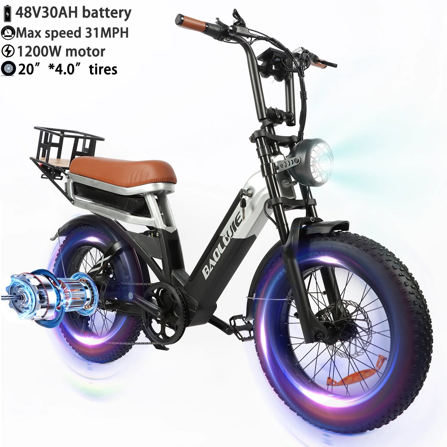 Baolujie Peak Power Electric Bicycle 1500W 3000W 5000W E Bike