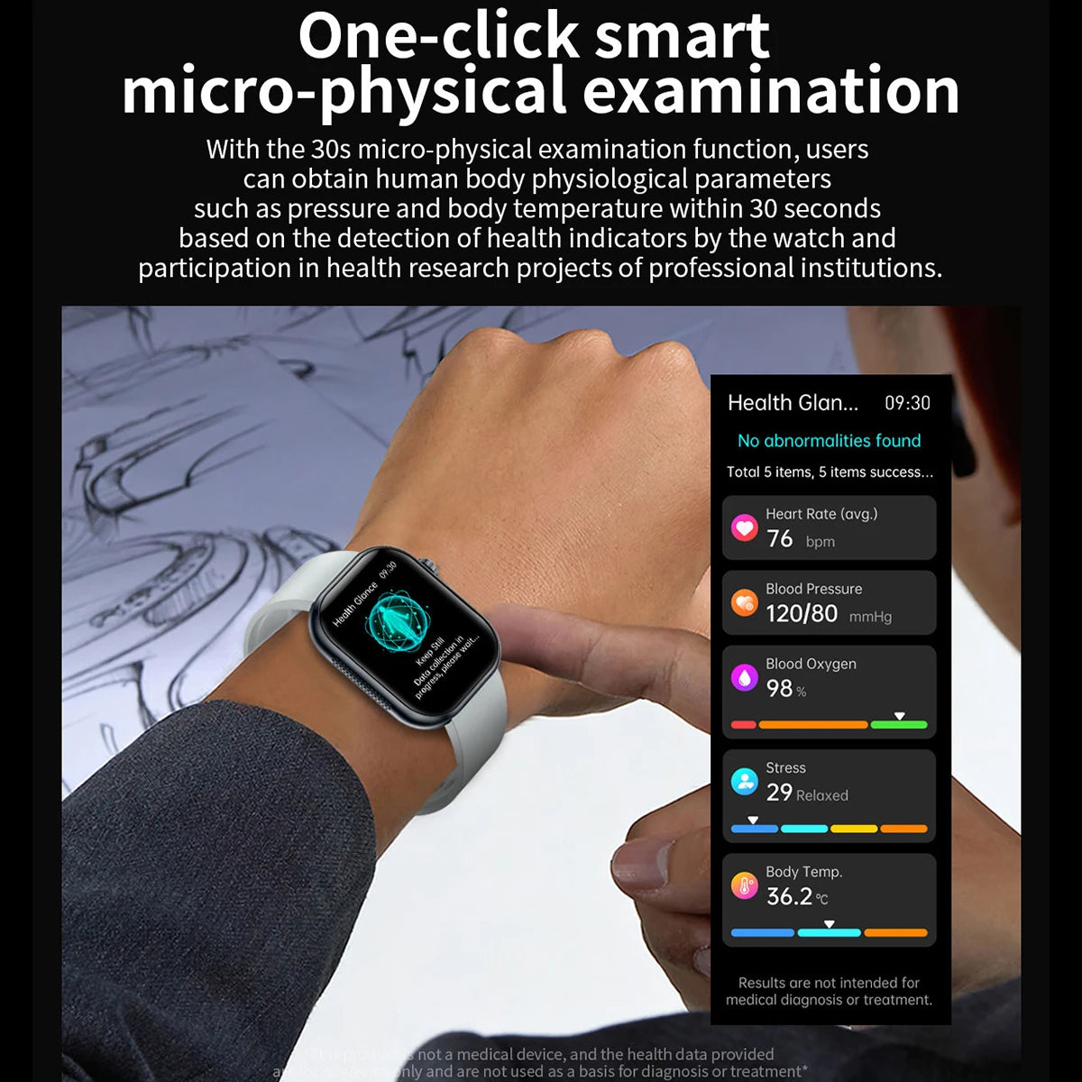AI Health Monitoring Smartwatch With ECG PPG And Bluetooth Calling
