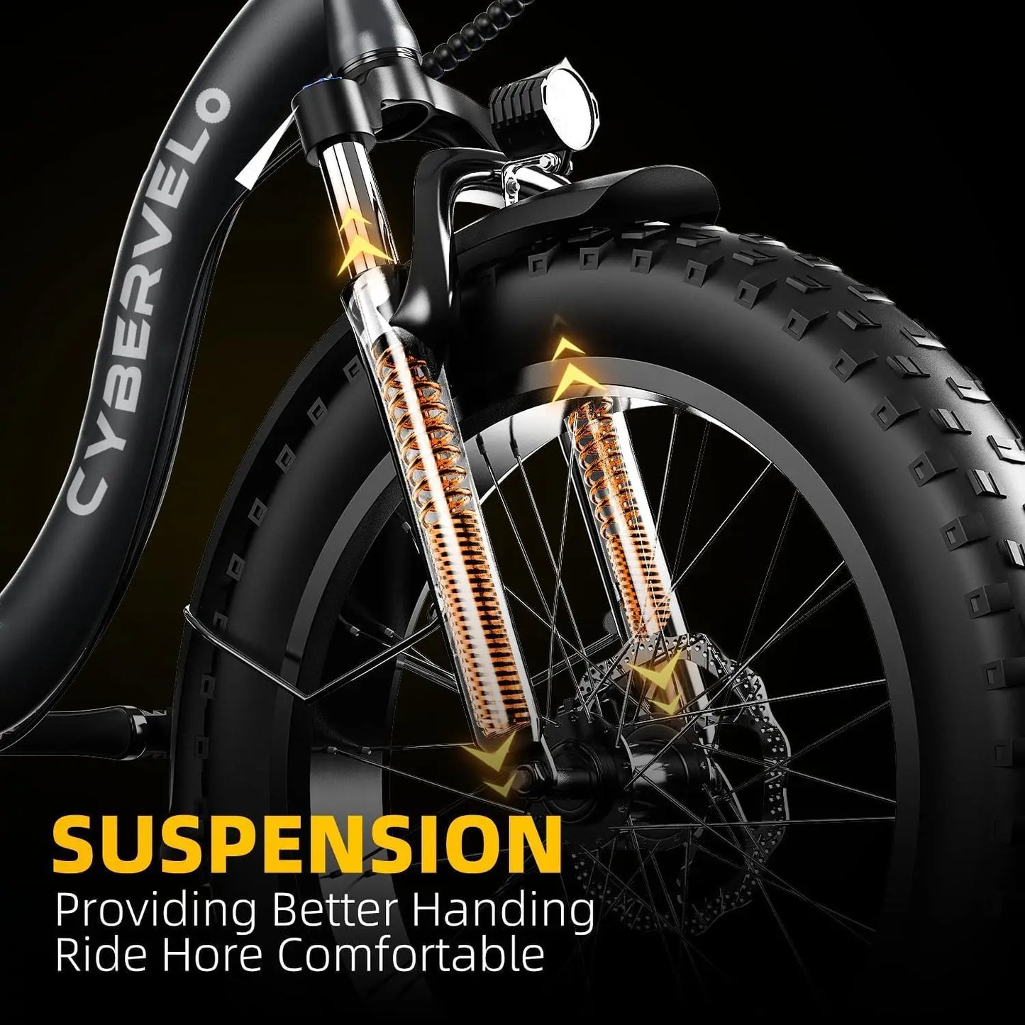 CYBERVELO 1000W Folding Electric Bike With Removable 48V Battery