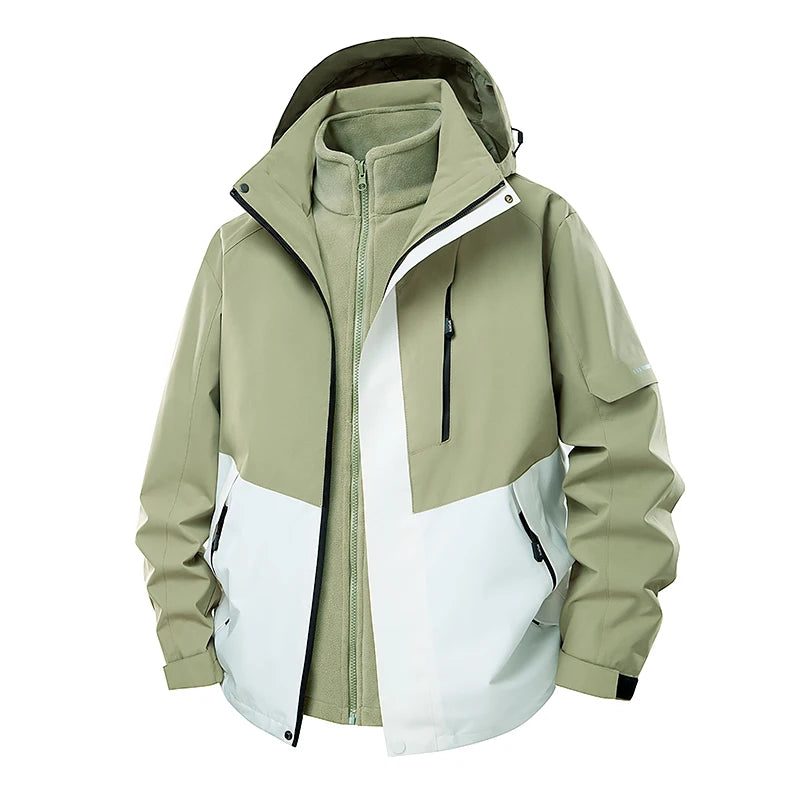 OTIKKC Waterproof Windproof Three In One Thermal Outdoor Jacket