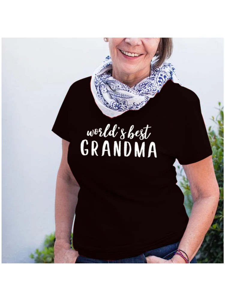 GrandMA GrandPA T Shirt Word's Best Grandpa/grandma Graphic Tshirt Casual Short Sleeve Grandma Grandpa Matching T-Shirts
