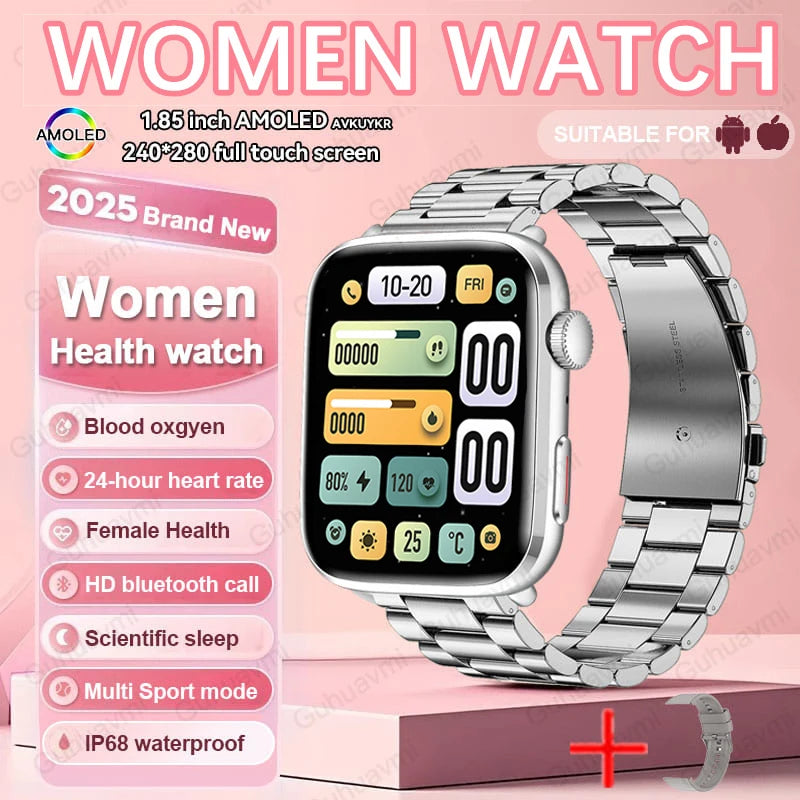 AI Smart Diagnosis Watch HRV PPG Blood Pressure Health Monitor NFC IP68