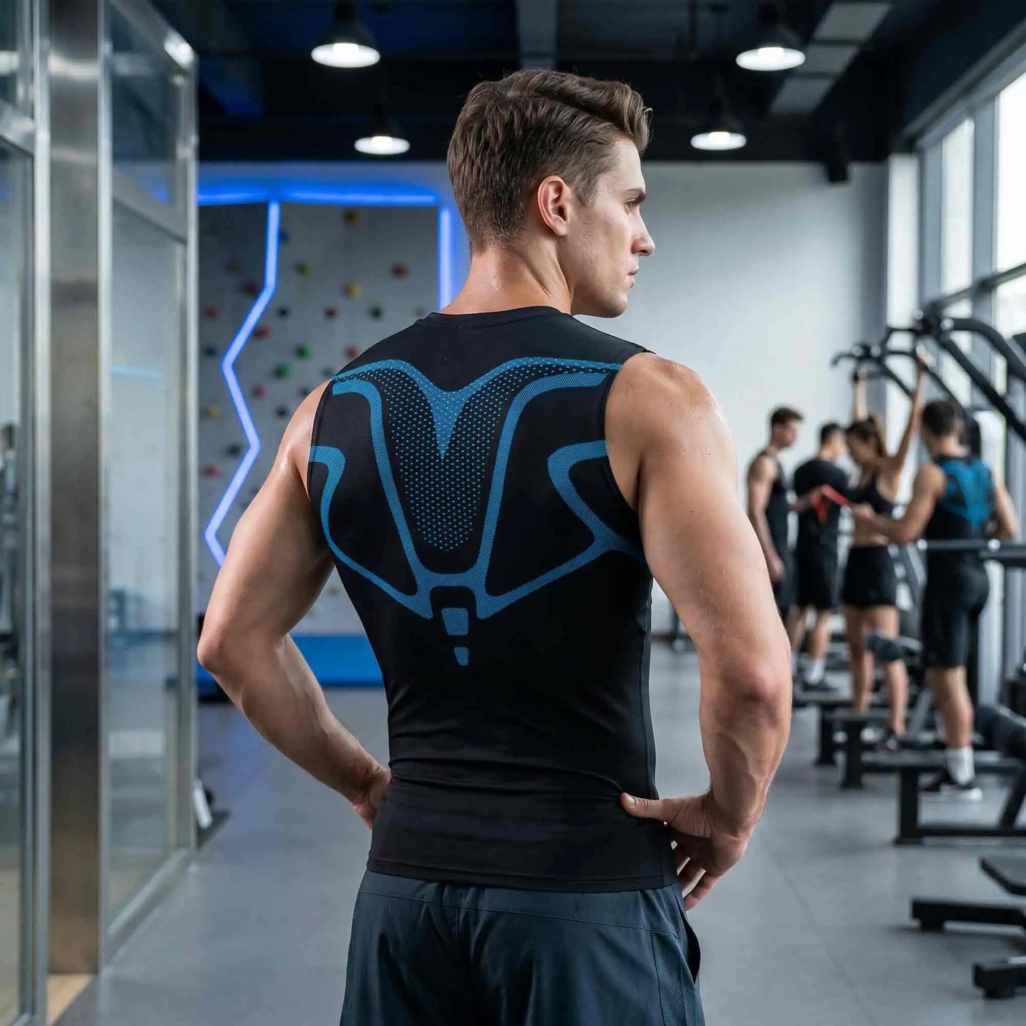 4 Pack Men's Compression Vests Graphic Muscle Tank Tops