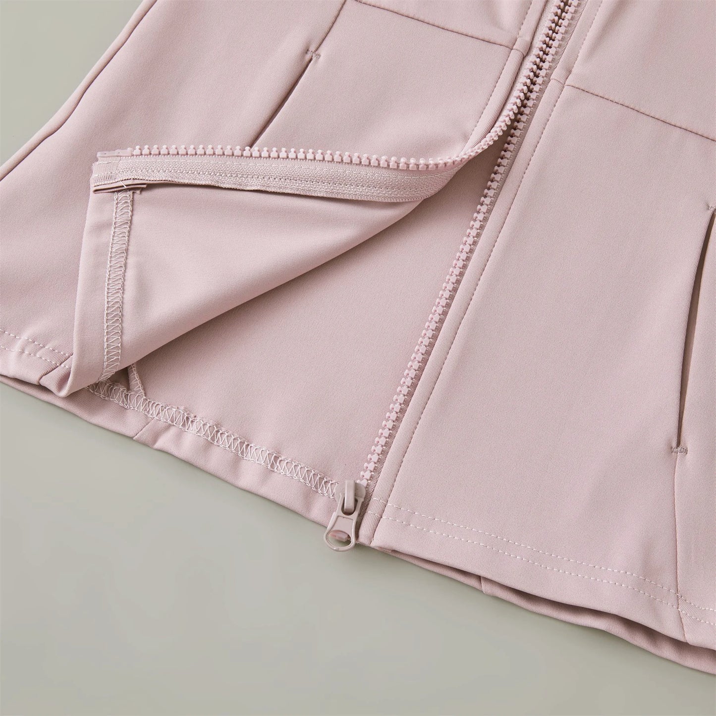 Lightweight Womens Yoga Jacket With Zip Pockets And Thumb Cuffs
