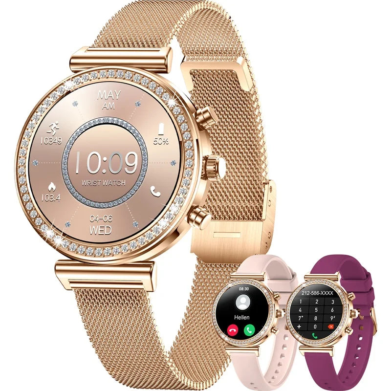 INNOFOVO Ladies Smartwatch With Calls And Messages iPhone Android Compatible