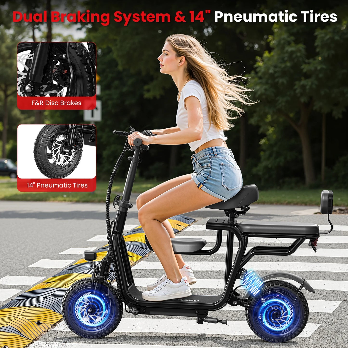 EILLEO SPACEWALK Foldable Electric Scooter With Seat 750W 48V