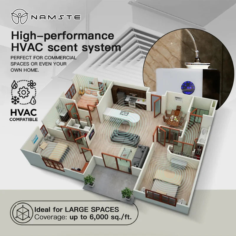 Namste 3000m³ Commercial Aroma Diffuser Hotel Diffuser Fragrance Advanced Automatic Timing Fragrance Machine WiFi Control