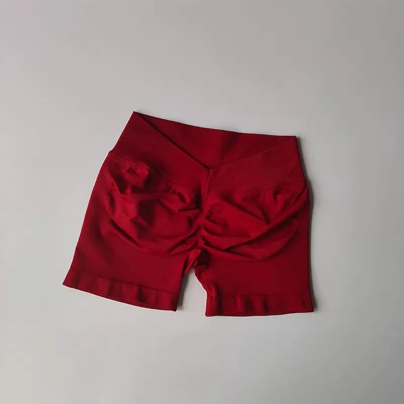 European American Butt Lifting Shorts Back V Waist Fitness