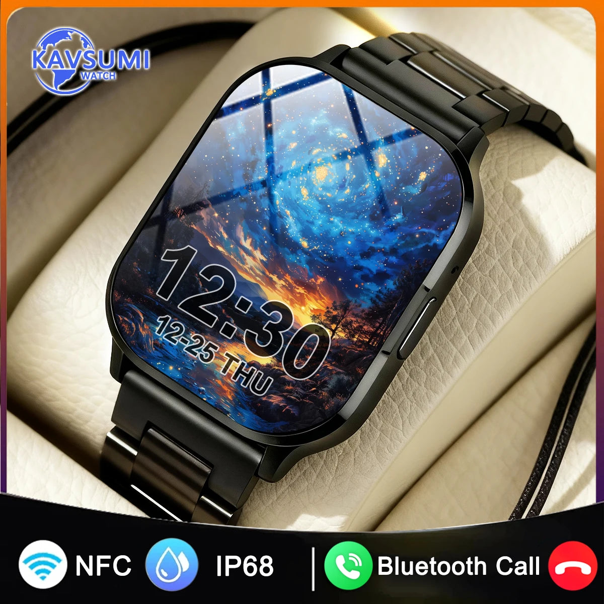 Ultra Thin Smartwatch With Bluetooth Calling And Health Tracking