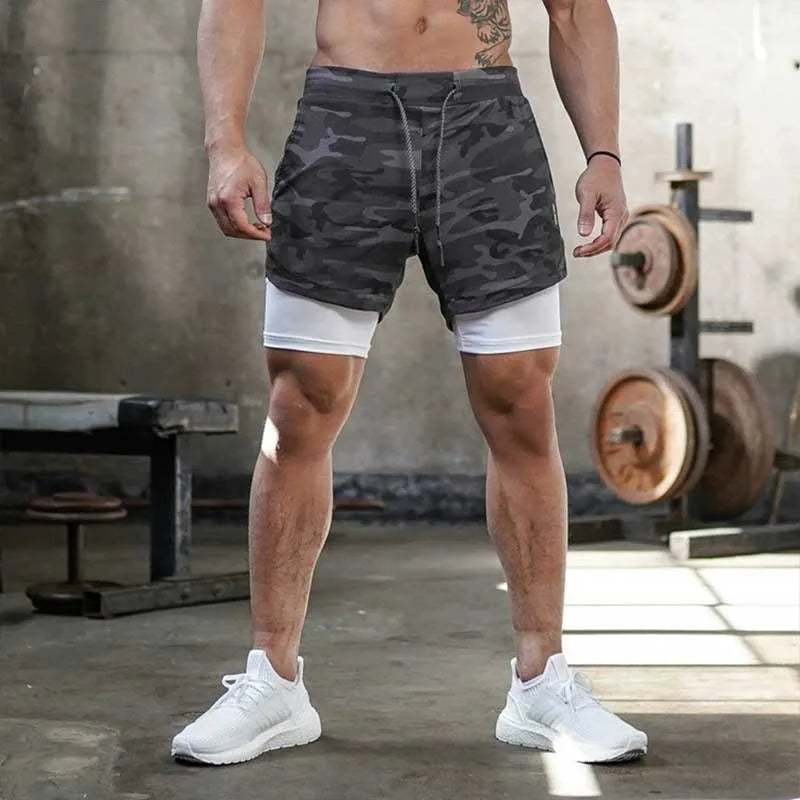 Camo Running Shorts For Men 2 In 1 QuickDry UltraPro