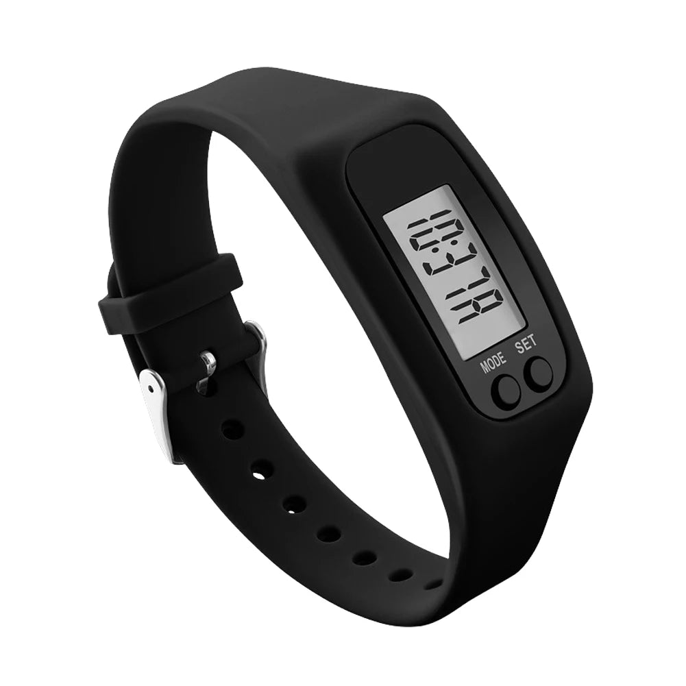 APWIKOGER Led Pedometer Bracelet Calorie Counter 12 24H Time Display