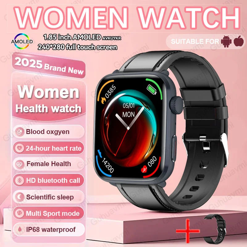 AI Smart Diagnosis Watch HRV PPG Blood Pressure Health Monitor NFC IP68