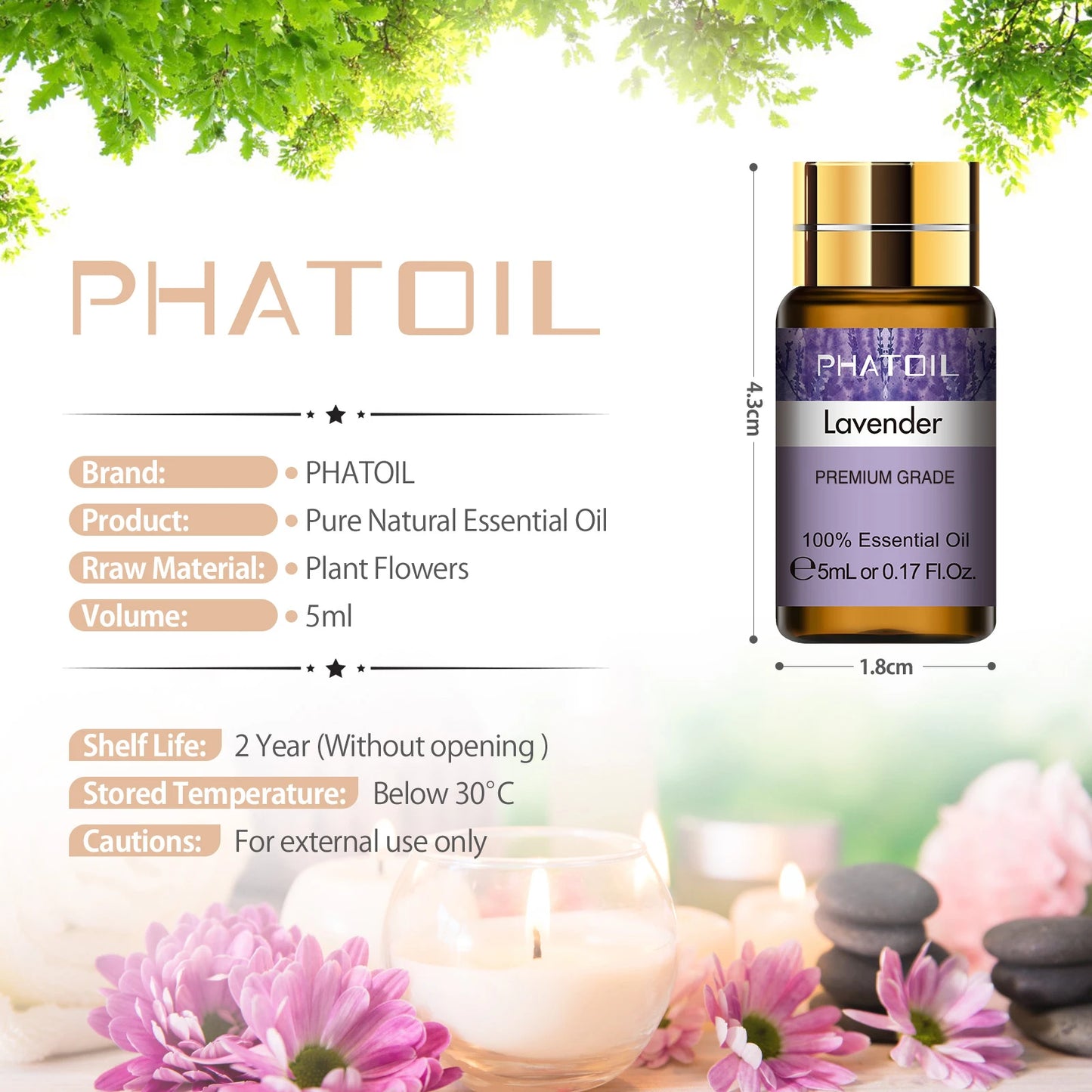 PHATOIL Essential Oils Gift Set 15 Pieces Pure Plant Extracts