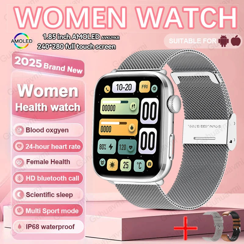 AI Smart Diagnosis Watch HRV PPG Blood Pressure Health Monitor NFC IP68