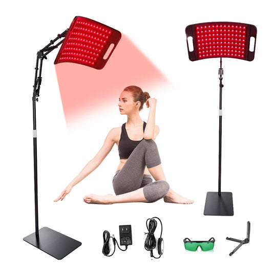 Red Light Lamp For Face and Body Home Use 660nm 850nm Near Infrared Light Panel Device with Adjustable Stand with Timer