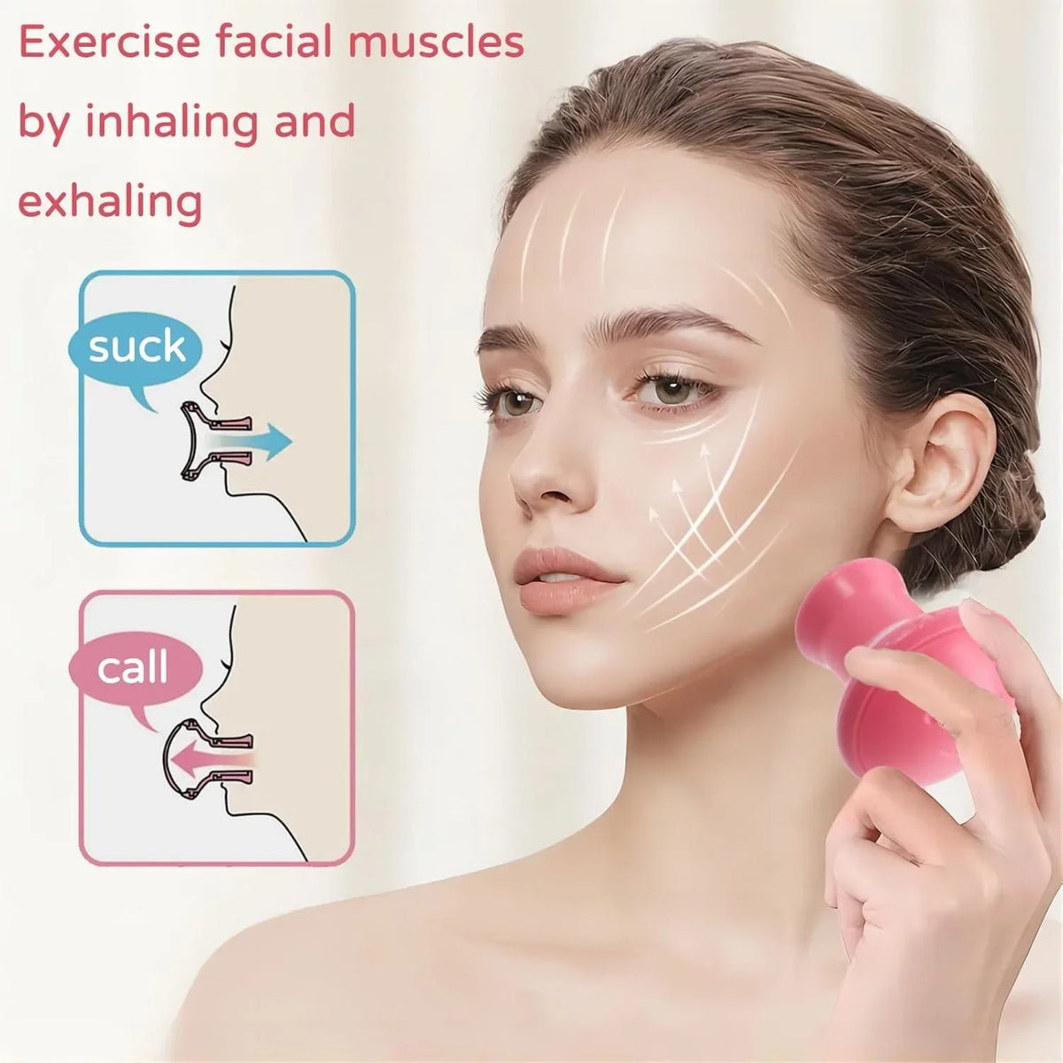 Face Exerciser Jawline Shaper Skin Tightening Double Chin Removal Nasolabial Folds Removal Face Slimming Tool for Women and Men