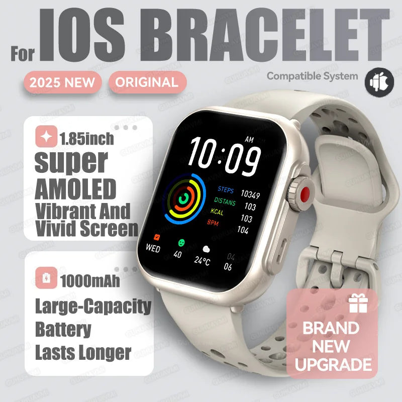 2025 Fashion Women Watch Ultra2 SE Smart Watches 1000mAh 1.85"AMOLED Full Touch Screen BT Call Smartwatch For Android IOS Ladies