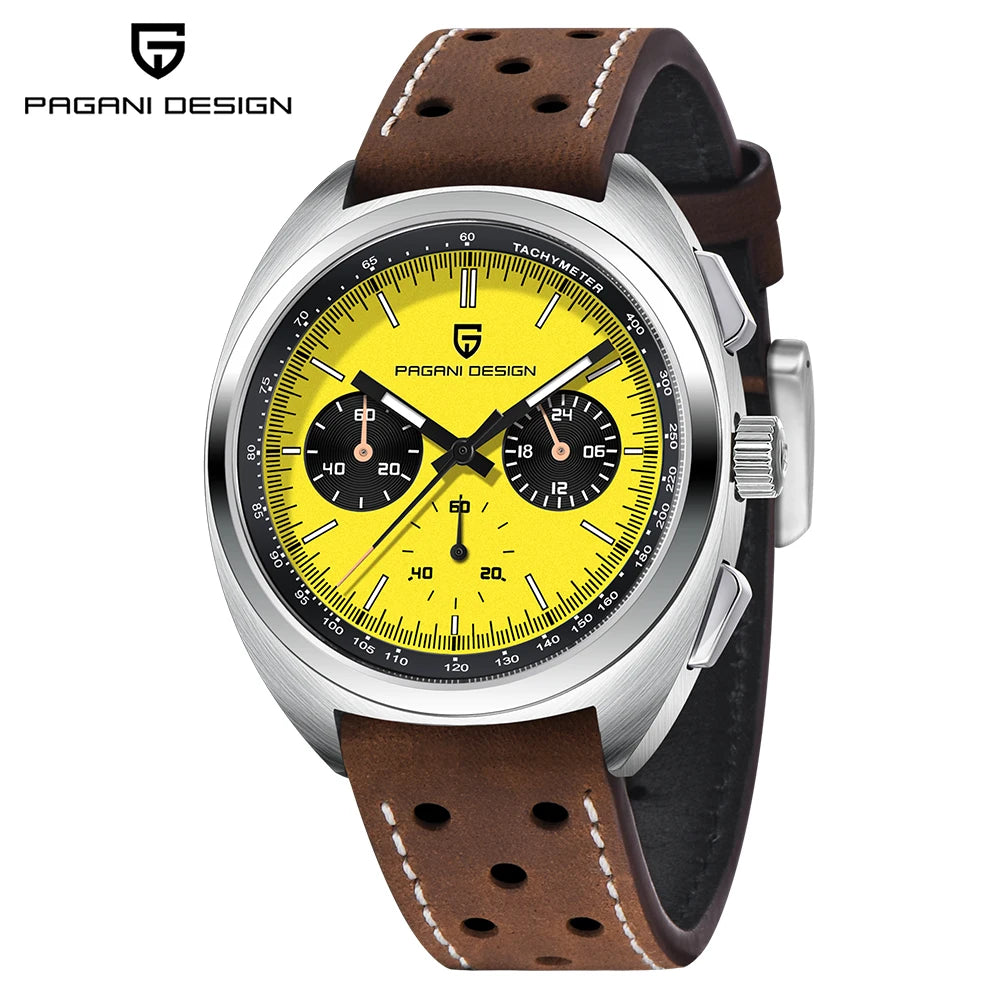 PAGANI DESIGN Men's Sapphire Quartz Chronograph Luxury Wristwatch