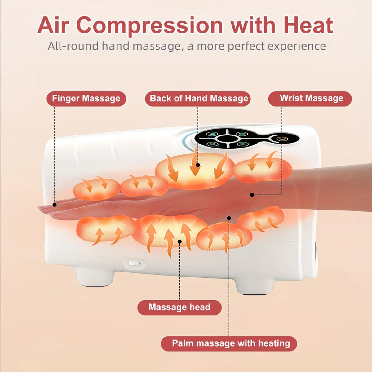 LINGTENG Heated Cordless Hand Massager for Relaxation and Pressure Relief