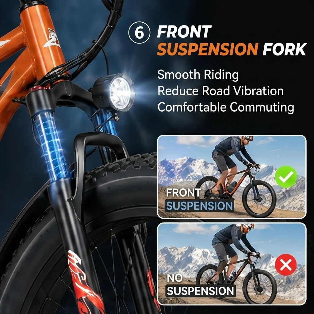 Electric Bicycle 1000W 48V 15Ah Battery Max Speed 28.6 Mph