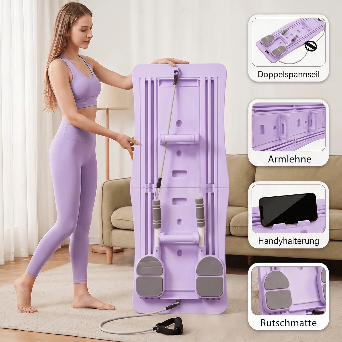 Foldable Pilates Board for Core and Full Body Home Workouts
