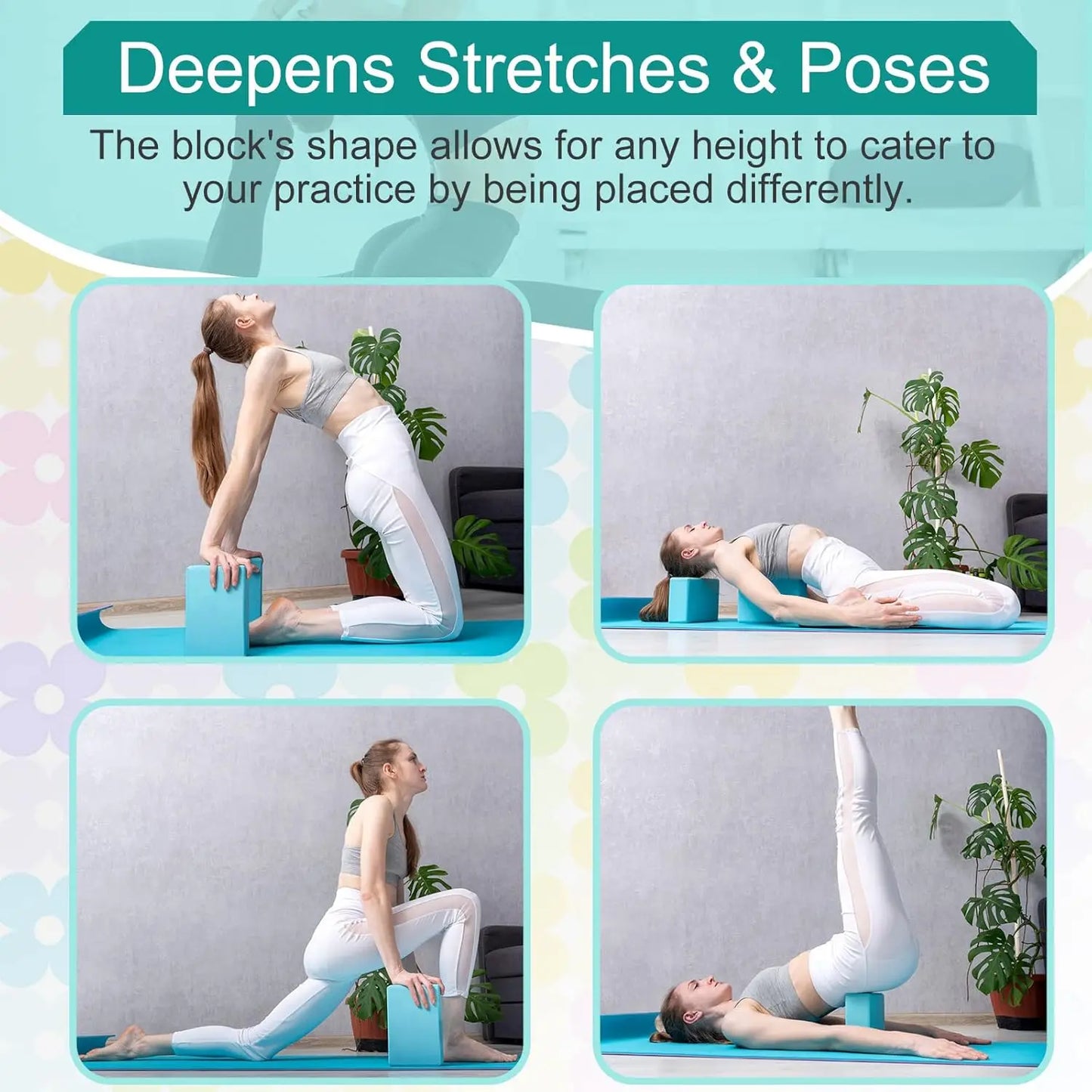 Yoga Blocks And Straps Set EVA Foam Non Slip