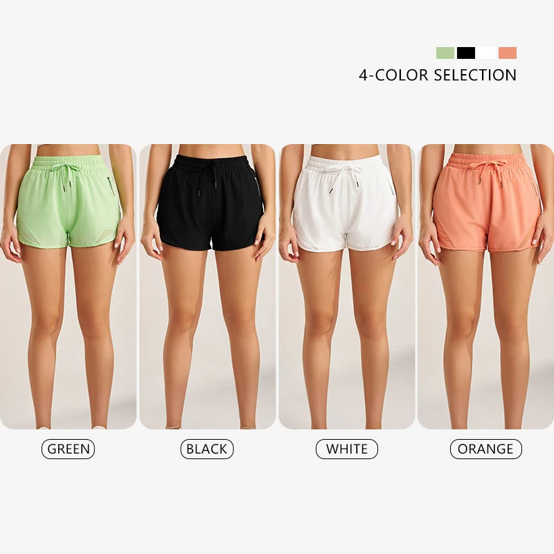 NAQIYABEI Women's Yoga Shorts Running Gym Activewear