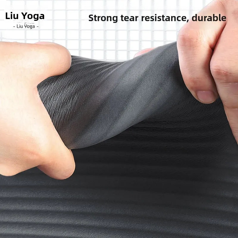 Men's Fitn Yoga Mat Thiened 20mm Wide Long Anti-slip Exercise Yoga Mat for Home Use l Rubber Pure Color Design