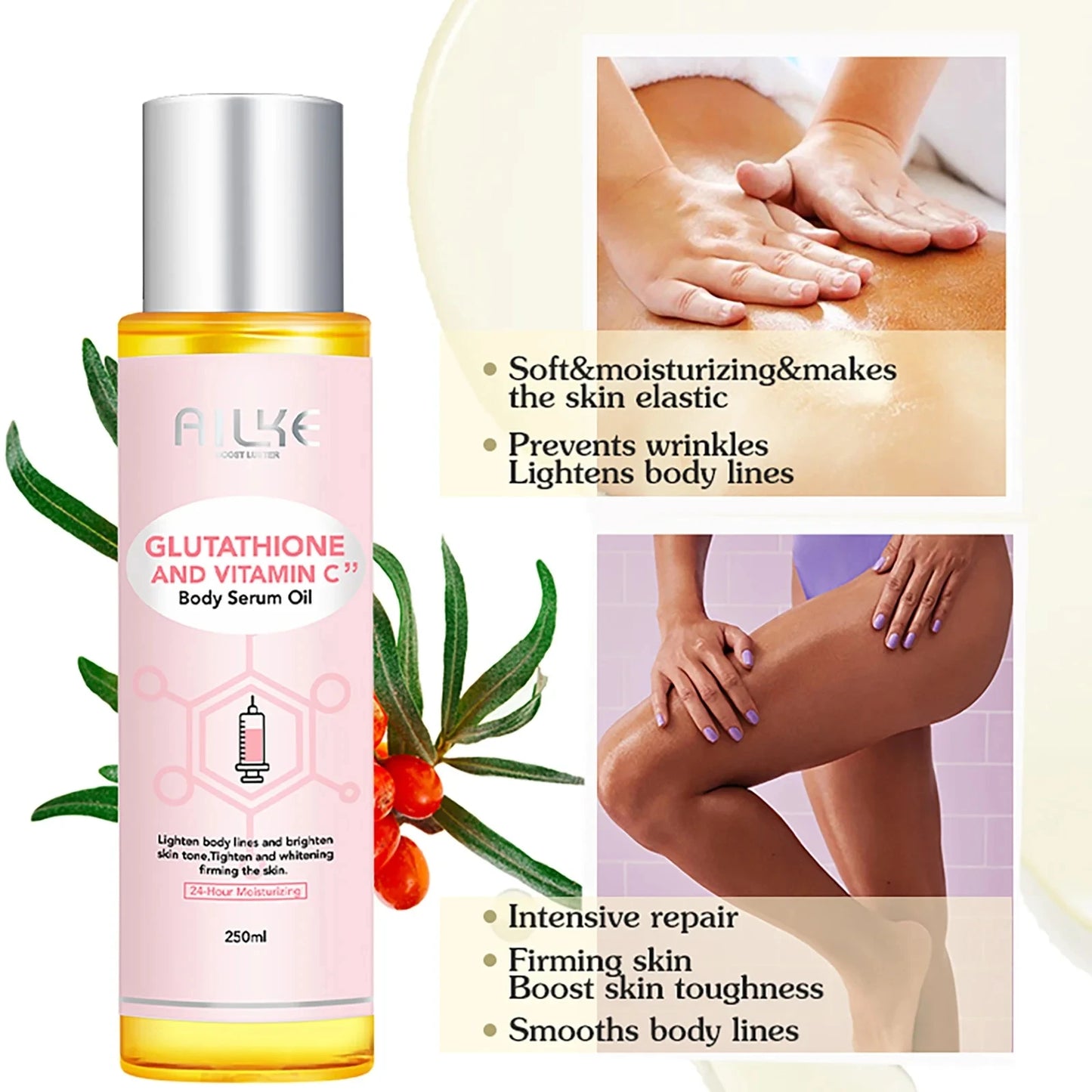 AILKE Vitamin C Moisturizing Whitening Massage Oil for Skin Types