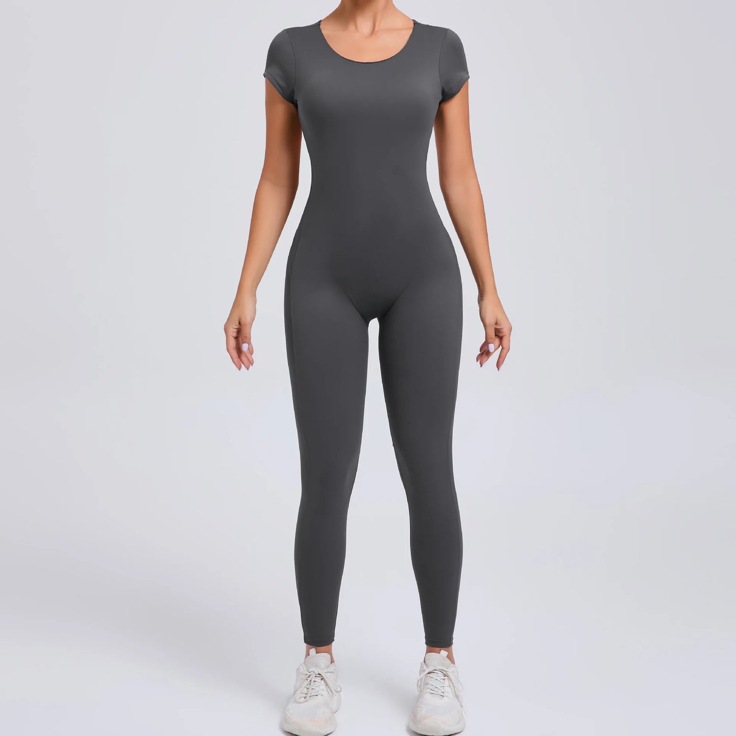 COZOKCN Women's Yoga Jumpsuit One-Piece Open Back Slim Fit