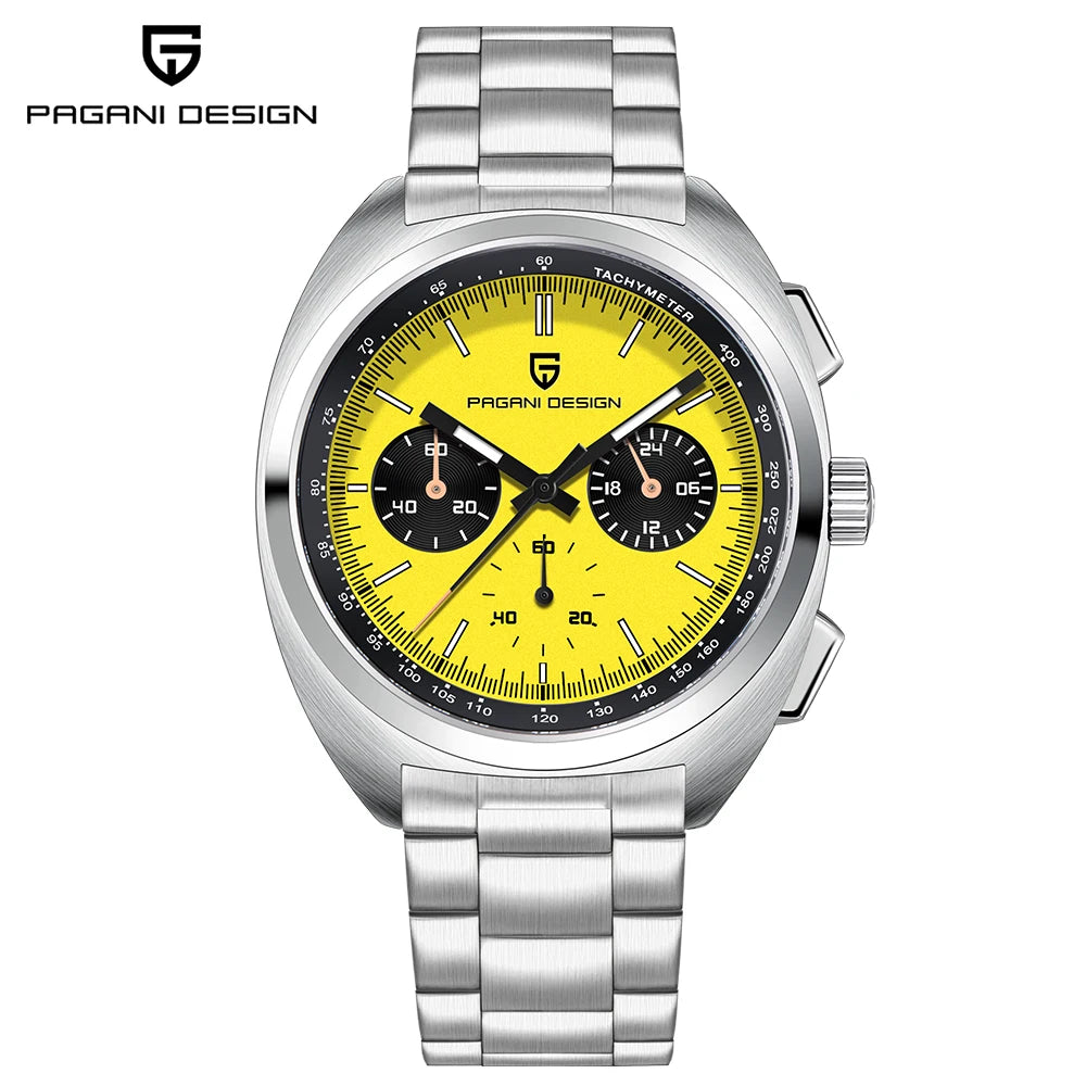 PAGANI DESIGN Men's Sapphire Quartz Chronograph Luxury Wristwatch
