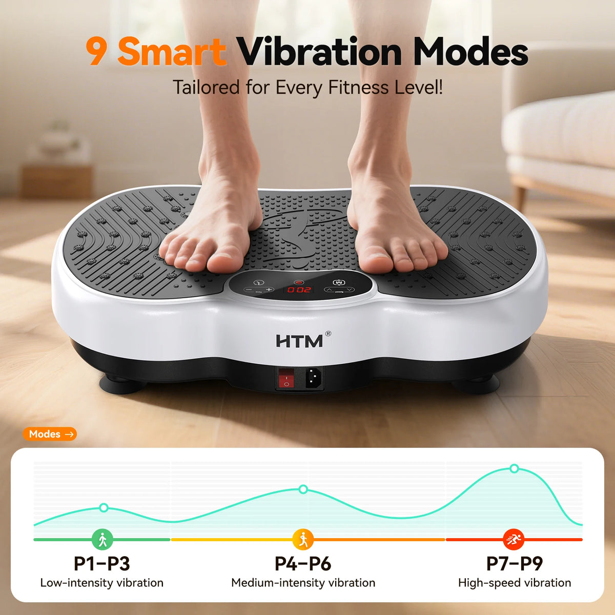 Vibration Exercise Plate Machine Full Body Shaker 120 Levels Adjustable Speed Weight Loss Fat Shaking Machines Workout Portable Fitness Equipment