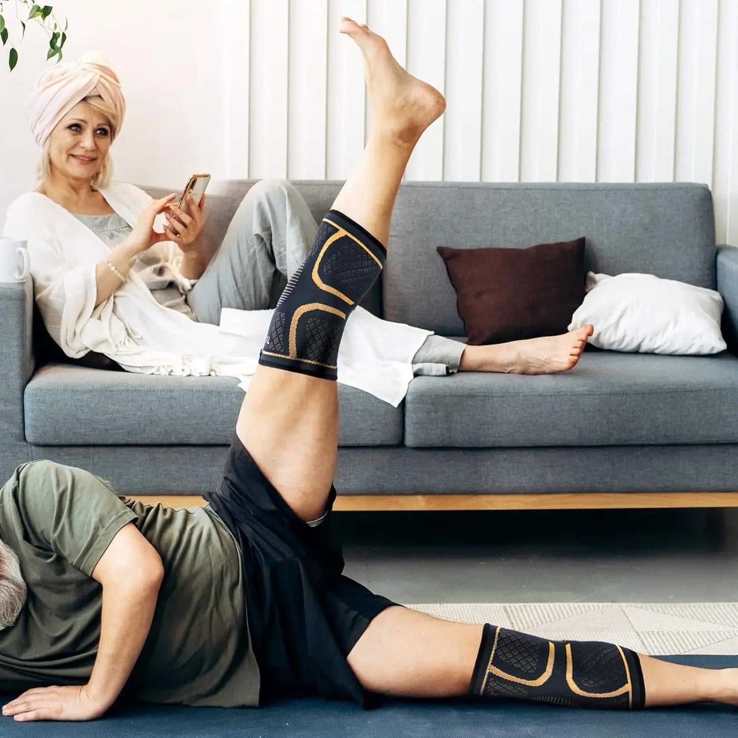 Copper Compression Knee Braces For Men And Women 2 Pack