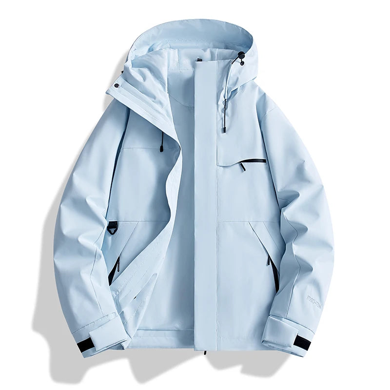 Waterproof Hooded Hiking Jacket for Women Outdoor Sports Trekking