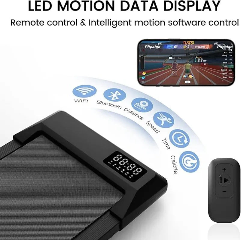 Superun 2-in-1 Home Office Walking Treadmill With App And Remote Control