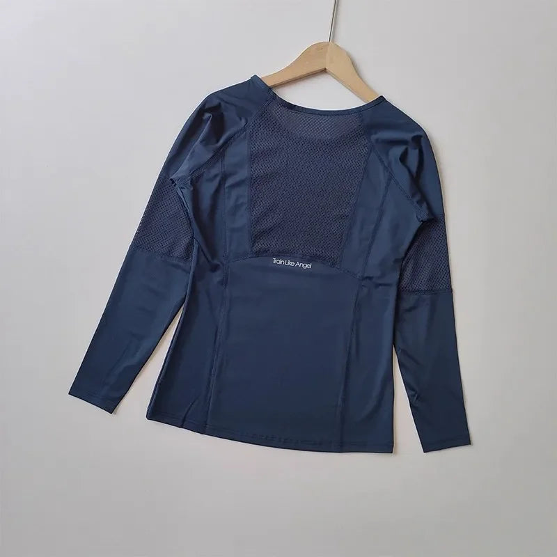 Women's Slim Fit Long Sleeve Yoga Top Quick Dry Breathable