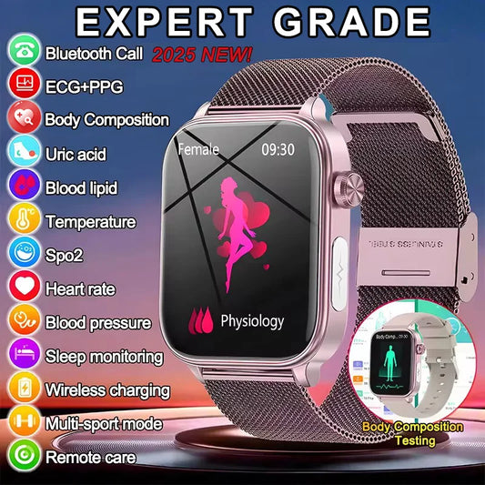 ECG PPG Smart Watch Health Tracker Blood Pressure Lipids