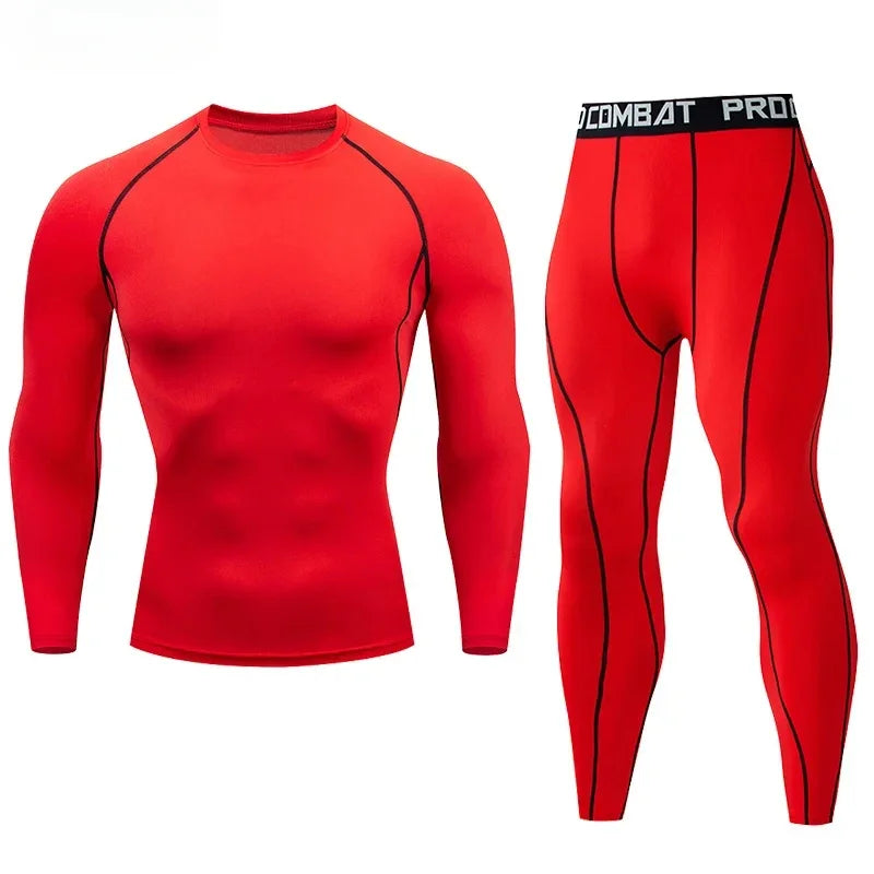 Men Compression Sportswear Set Two Piece Tracksuit