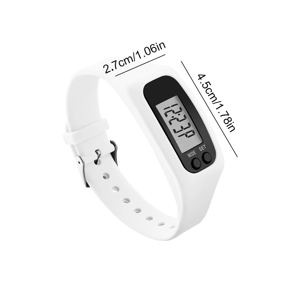 APWIKOGER Led Pedometer Bracelet Calorie Counter 12 24H Time Display