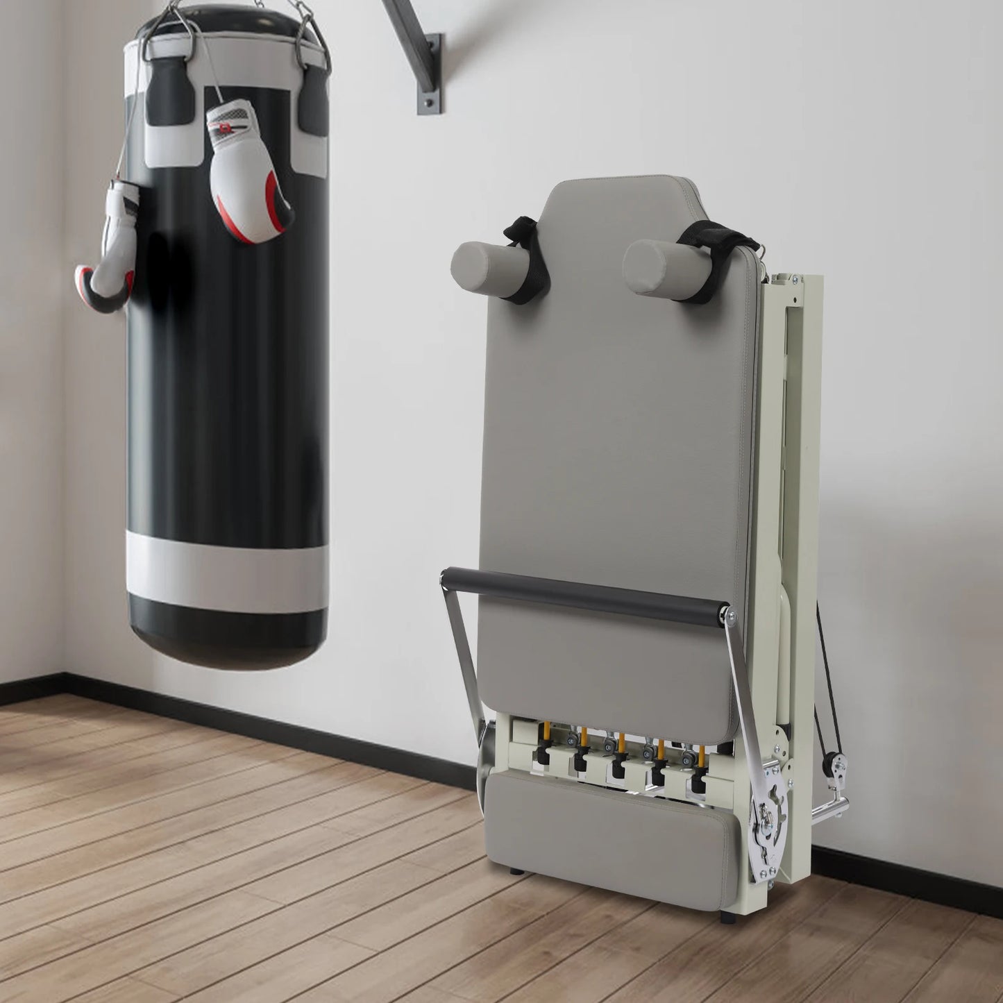 Foldable Pilates Reformer Machine 120Kg Capacity Multifunctional Yoga Equipment