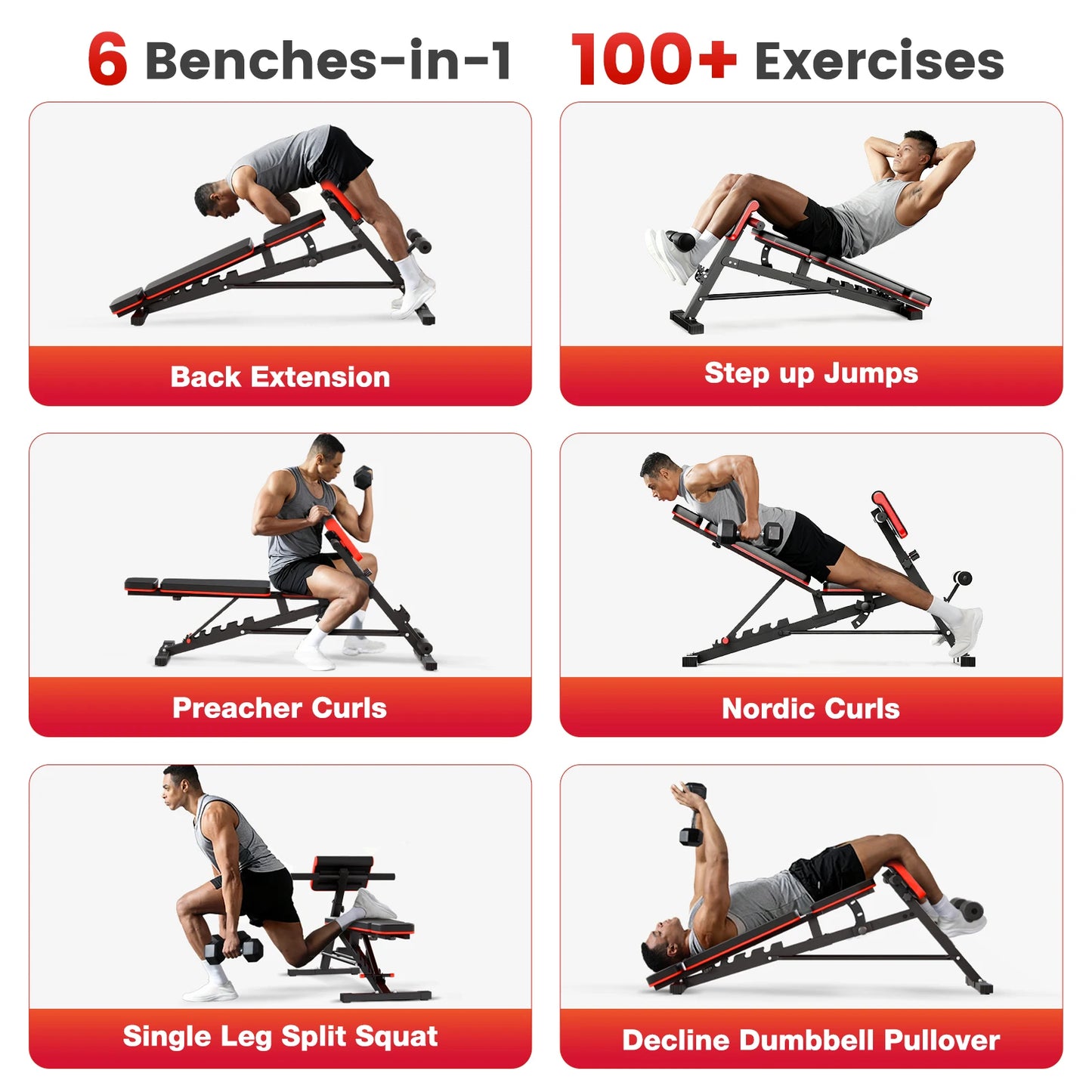Multifunction Dumbbell Bench Roman Chair Foldable Adjustable Home Gym