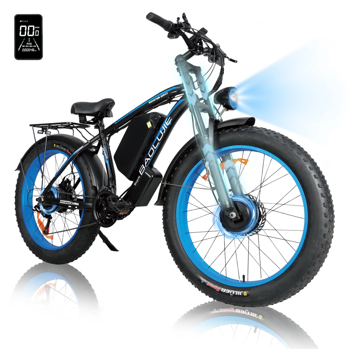 Baolujie DM01 60V 30Ah Electric Bike Max Speed 42MPH