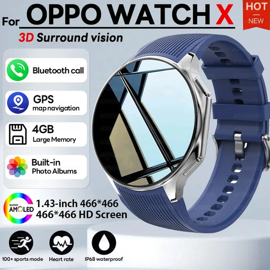 OPPO Watch X Smartwatch AMOLED 4GB Memory Music Player TWS