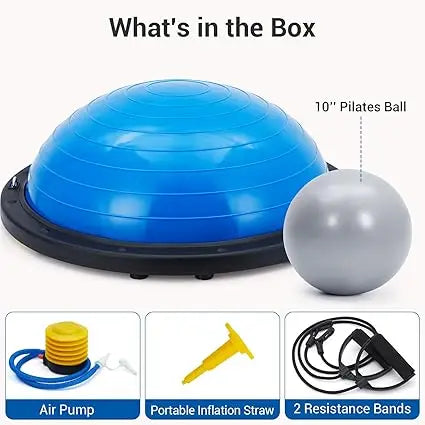 Non Slip Half Exercise Ball For Yoga Pilates Fitness Training