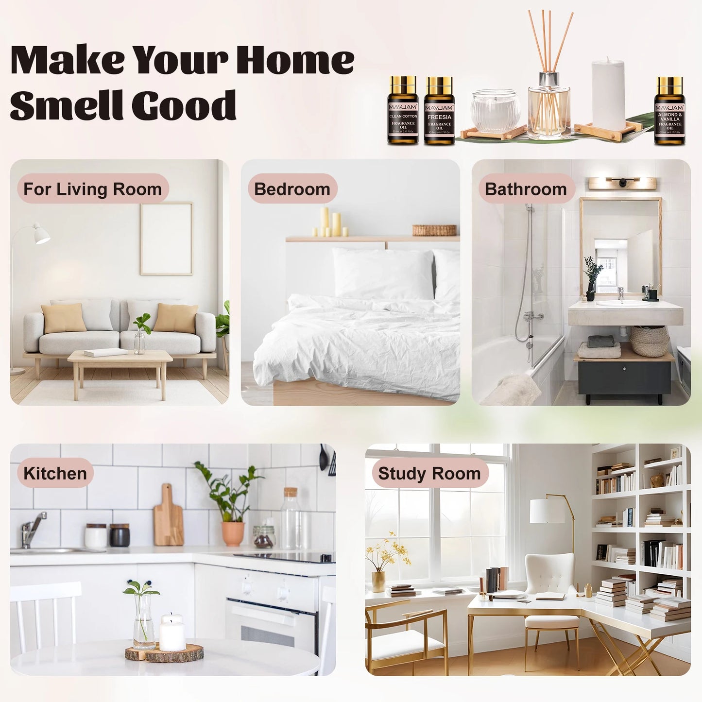 MAYJAM Fragrance Oils Kit Coconut Vanilla Musk Set