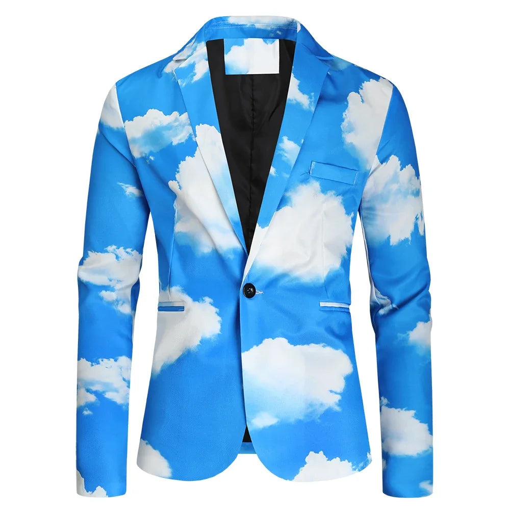 Maple King 3D Print Prom Suit Blazer 3 Piece Waistcoat