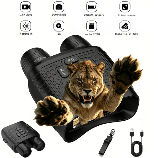 Digital Night Vision Binoculars With 6X Zoom Photo Video Recording