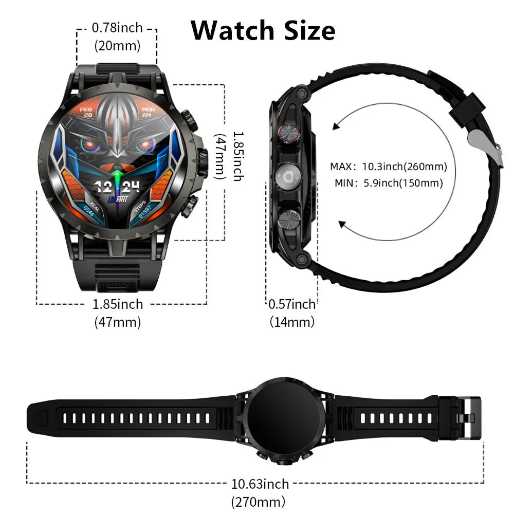 Lokmat Appllp Android Smartwatch 4G Phone Calls AMOLED Screen