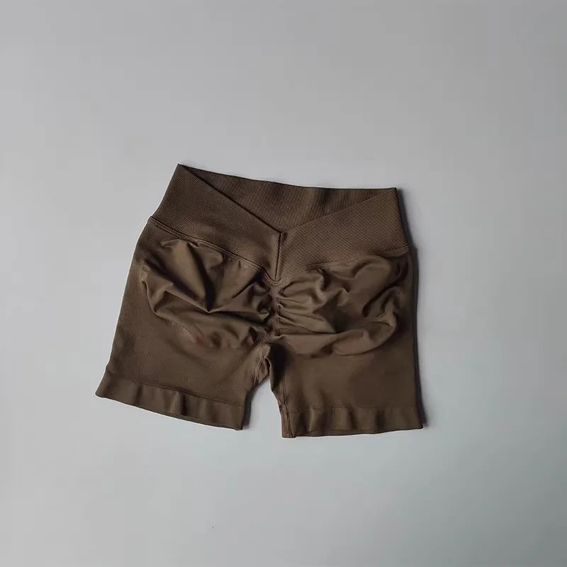 European American Butt Lifting Shorts Back V Waist Fitness